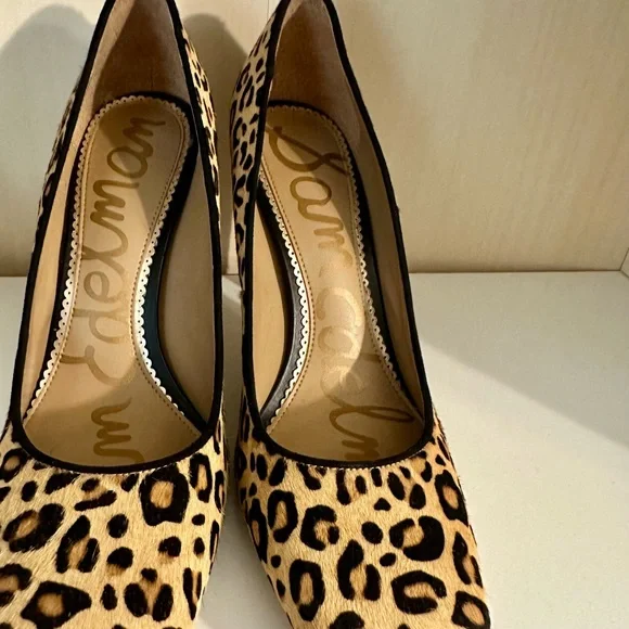 Sam Edelman Leopard Print Pumps – Real Fur – Square Toe – Stunning! - Picture 4 of 6